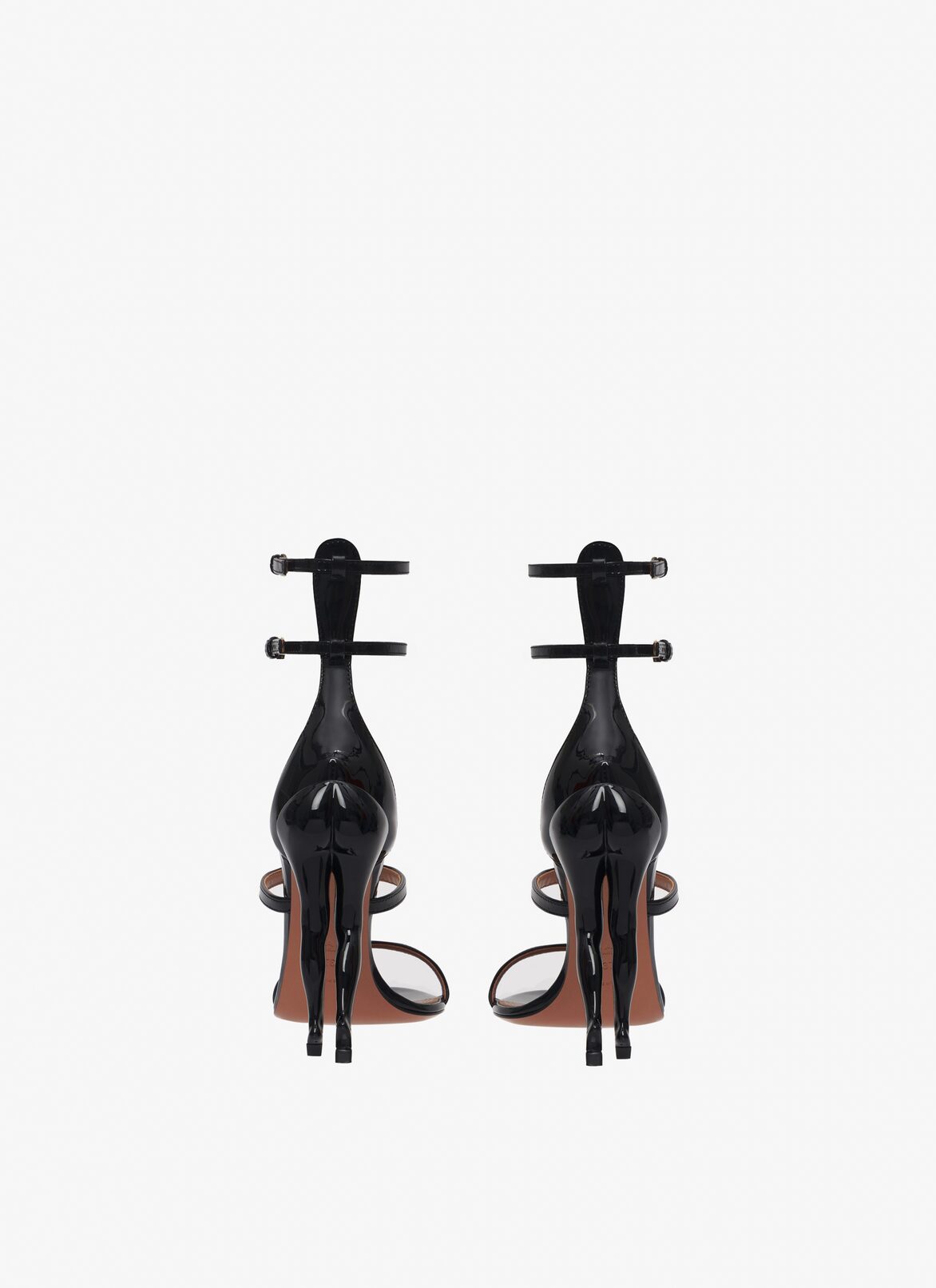Cabaret sandals in patent calfskin ALAÏA BLACK CABARET SANDALS IN PATENT CALFSKIN